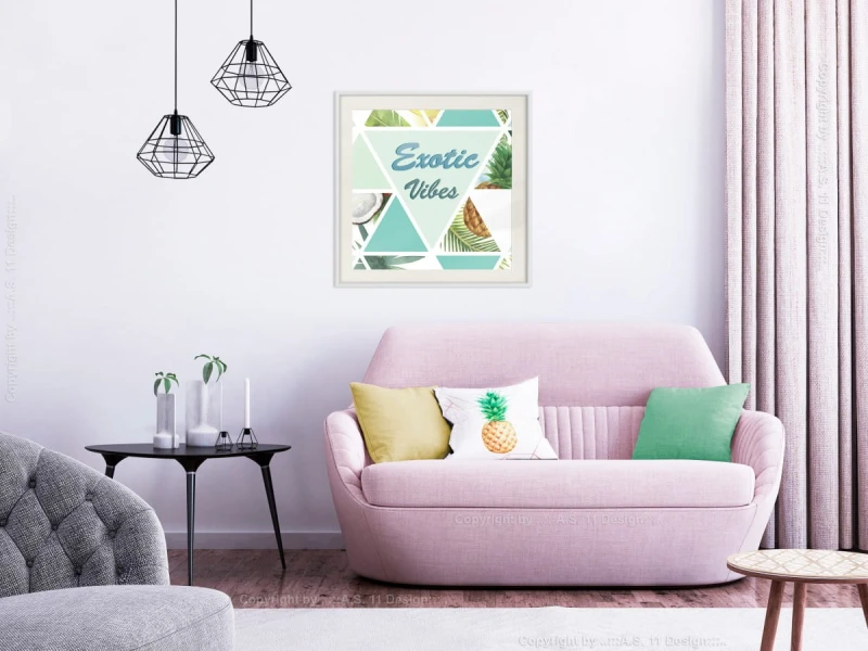 Plakat - Tropikalna mozaika (kwadratowy)