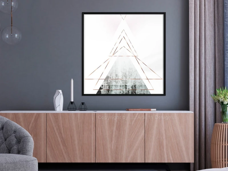 Plakat - Ośnieżony szczyt (kwadratowy)