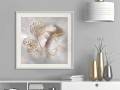 Plakat - Złote liście monstery