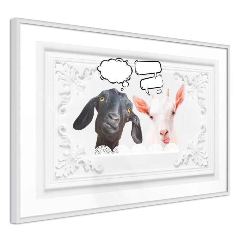 Plakat - Rozmowa dwóch kóz