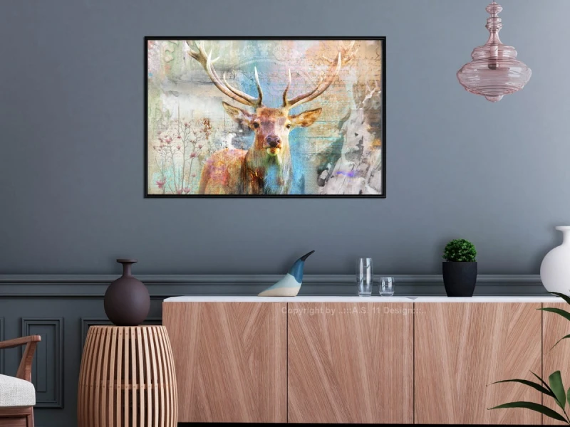Plakat - Pastelowy jeleń