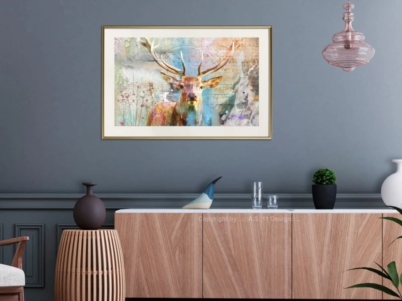 Plakat - Pastelowy jeleń