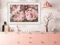 Plakat - Pastelowe peonie