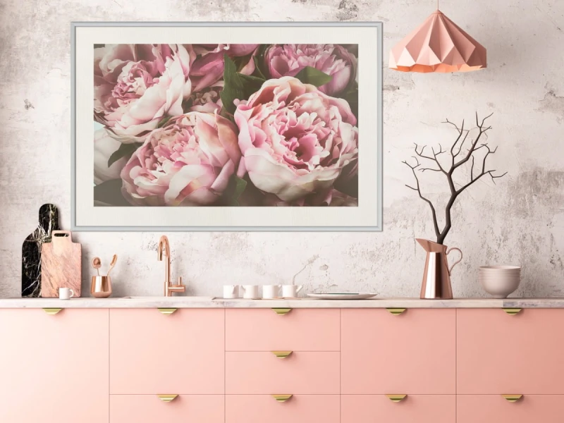 Plakat - Pastelowe peonie