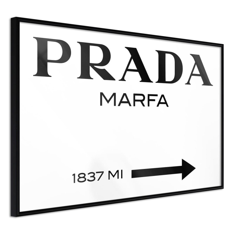 Plakat - Prada (biały)