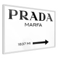 Plakat - Prada (biały)
