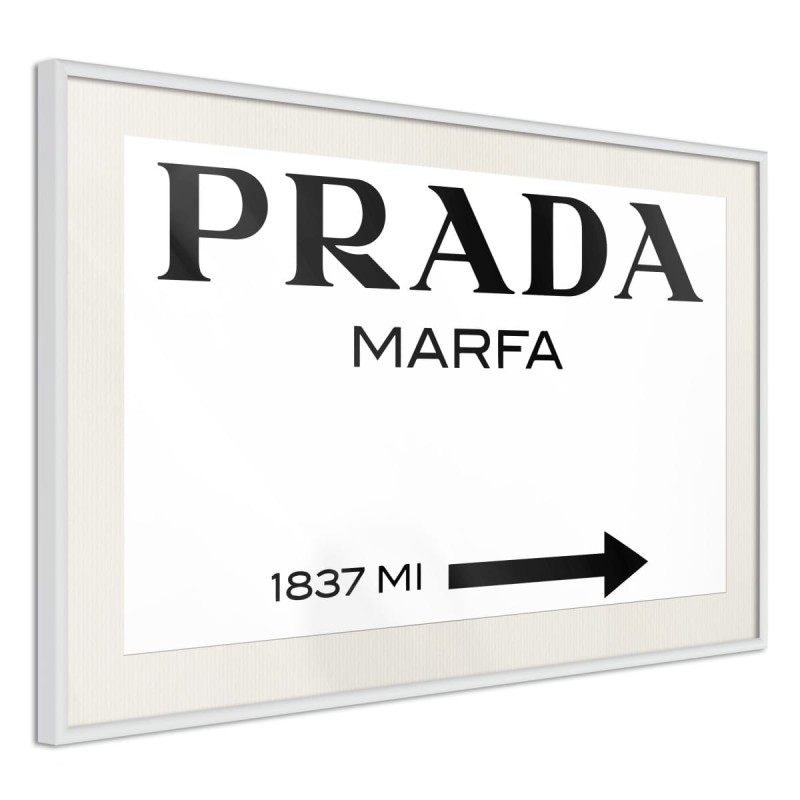Plakat - Prada (biały)