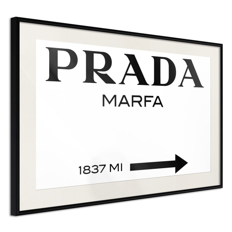 Plakat - Prada (biały)