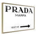 Plakat - Prada (biały)