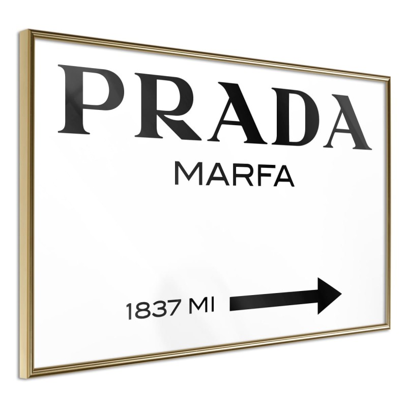 Plakat - Prada (biały)