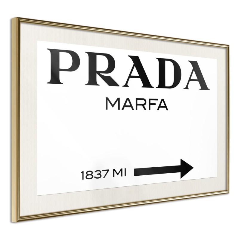 Plakat - Prada (biały)