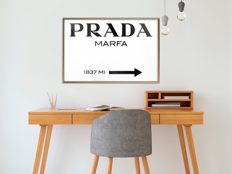 Plakat - Prada (biały)