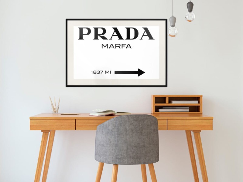 Plakat - Prada (biały)