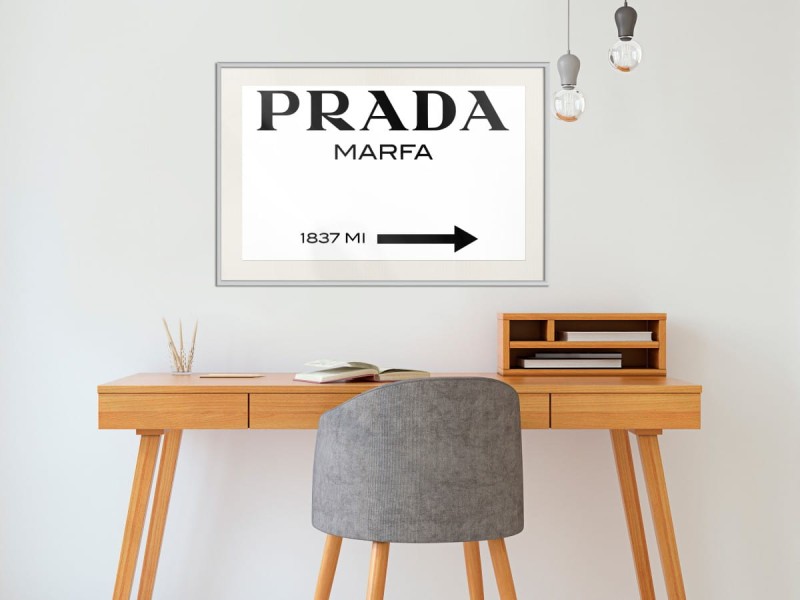 Plakat - Prada (biały)