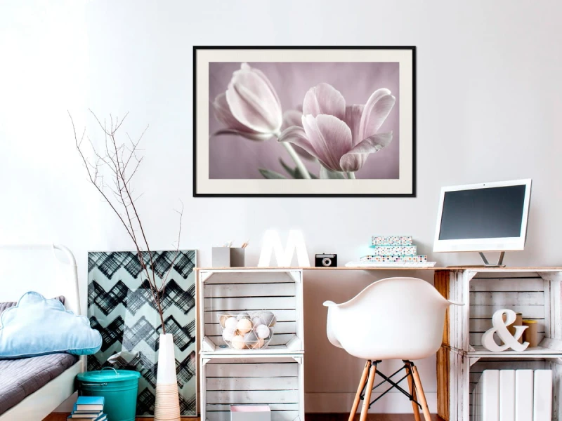 Plakat - Pastelowe tulipany I