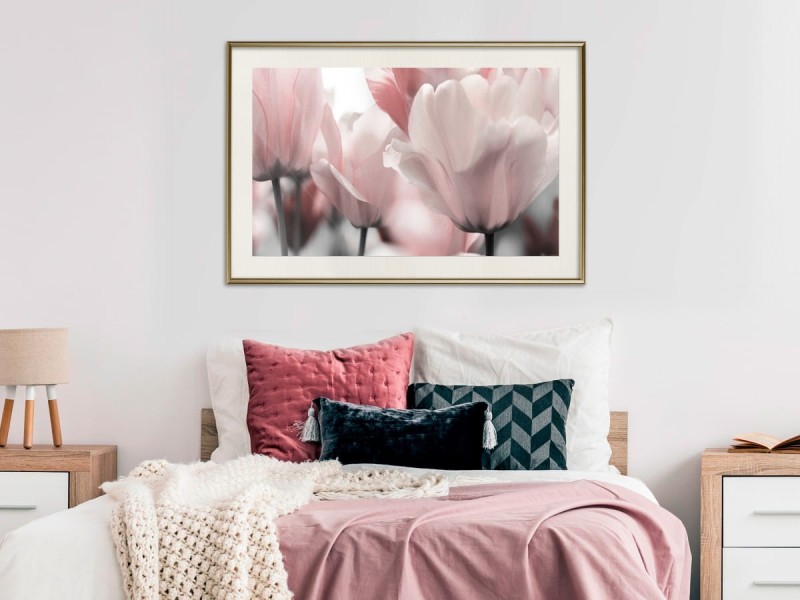 Plakat - Pastelowe tulipany II