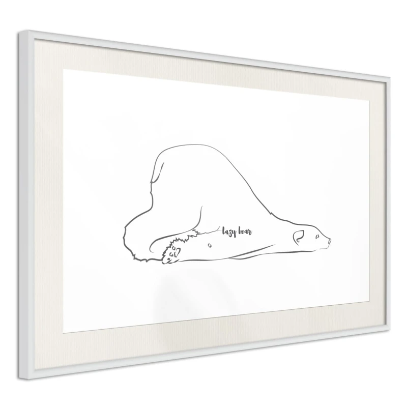Plakat - Odpoczywający niedźwiedź polarny