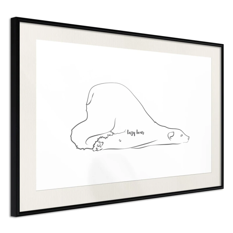 Plakat - Odpoczywający niedźwiedź polarny