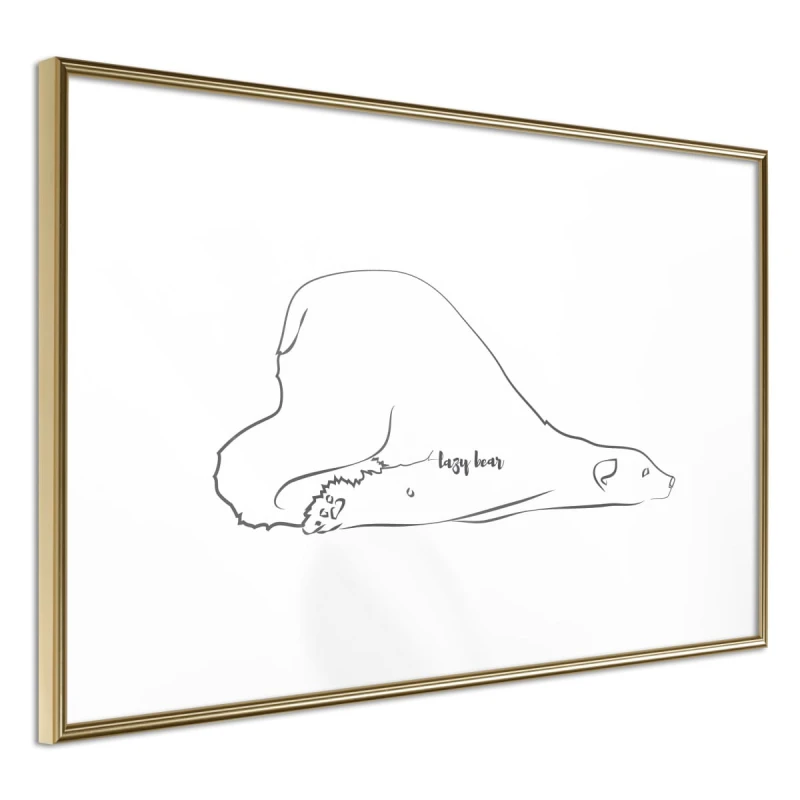 Plakat - Odpoczywający niedźwiedź polarny