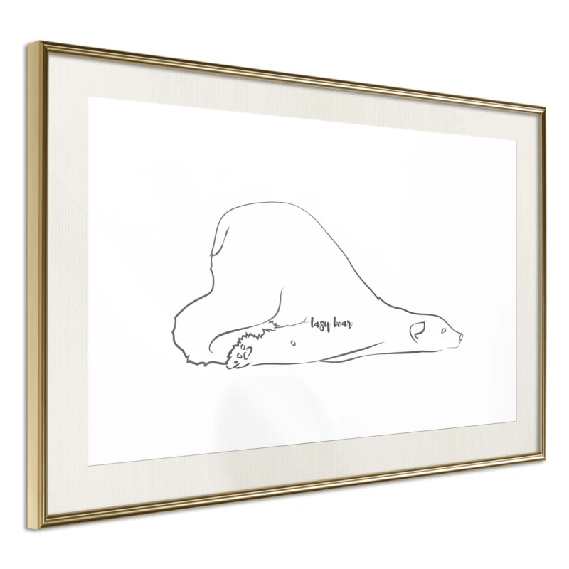 Plakat - Odpoczywający niedźwiedź polarny