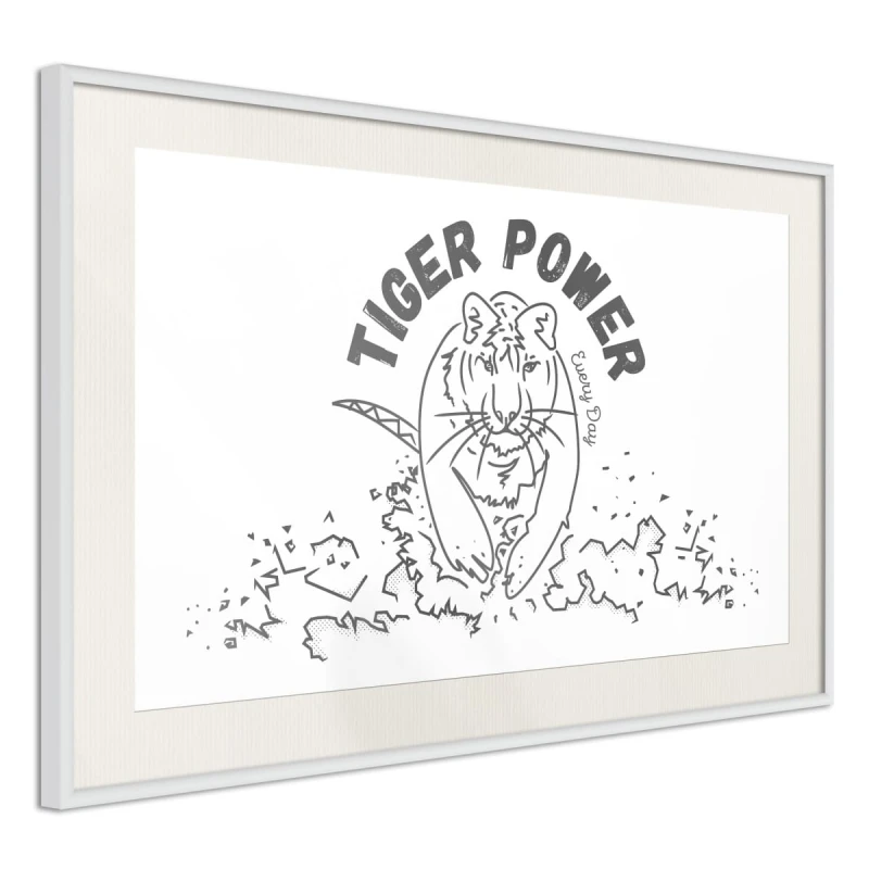 Plakat - Wewnętrzny tygrys