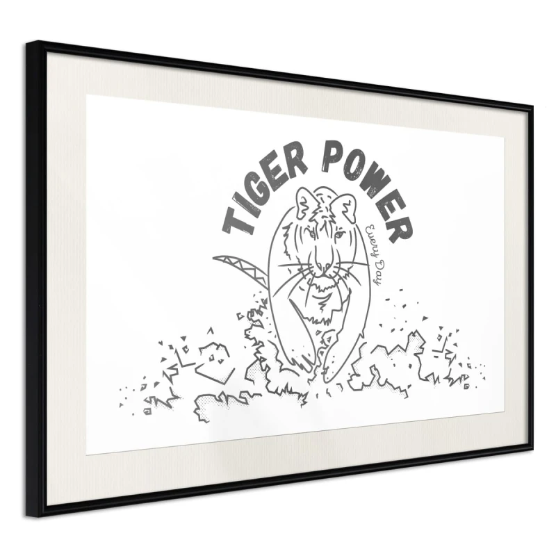 Plakat - Wewnętrzny tygrys