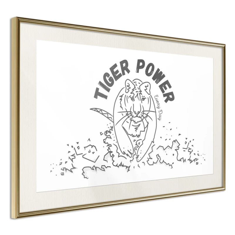 Plakat - Wewnętrzny tygrys