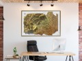 Plakat - Mapa reliefowa: Wiedeń