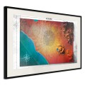 Plakat - Mapa reliefowa: Rzym