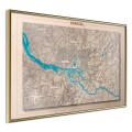 Plakat - Mapa reliefowa: Hamburg