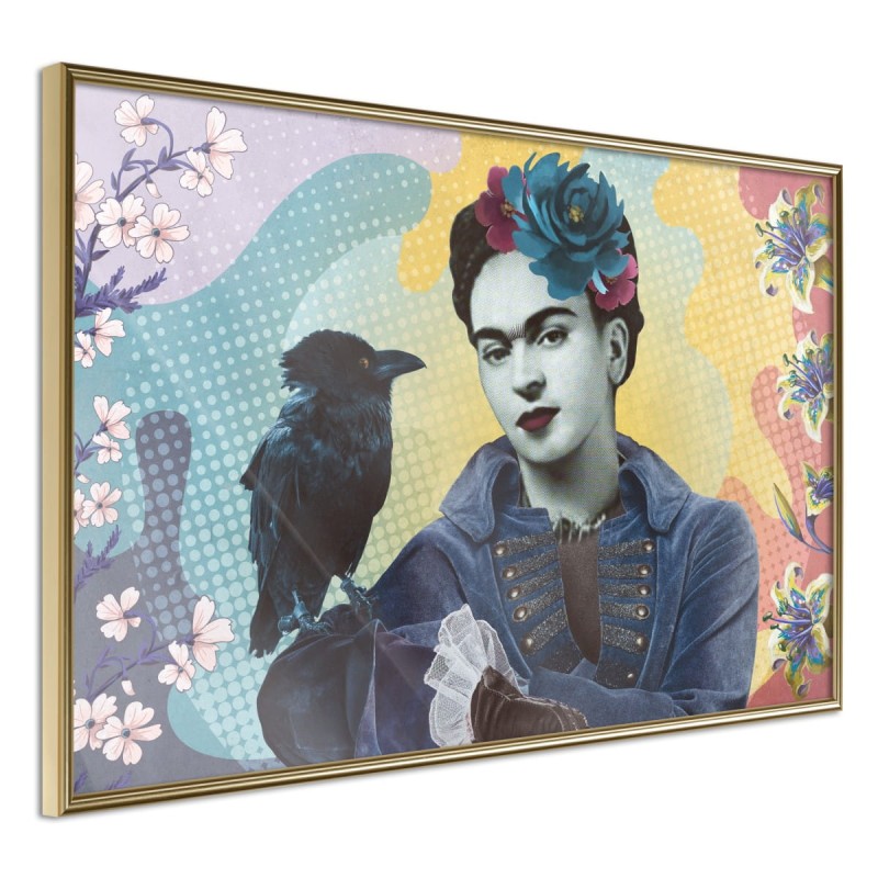 Plakat - Frida z krukiem