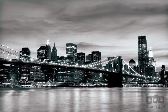 Fototapeta Brooklyn Bridge (czarno-biała)