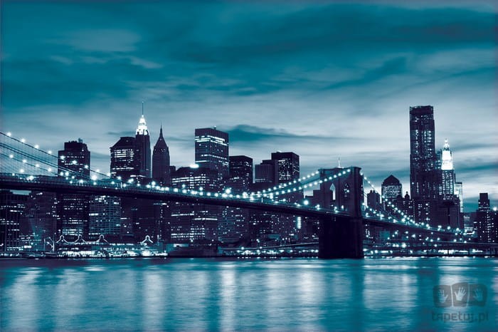 Fototapeta NIEBIESKI BROOKLYN BRIDGE 229