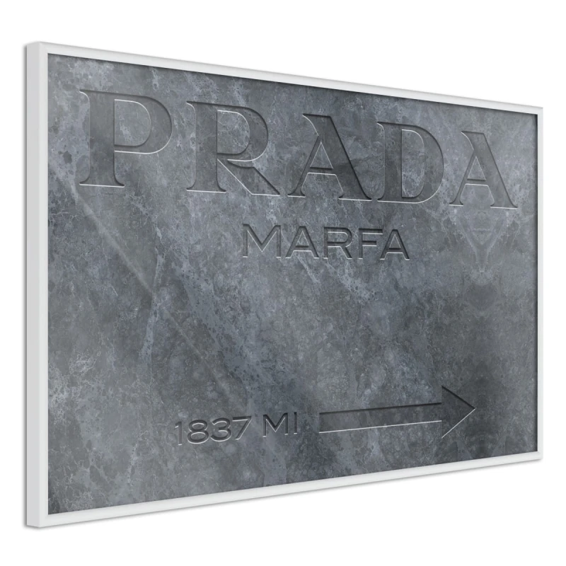 Plakat - Prada (szary)