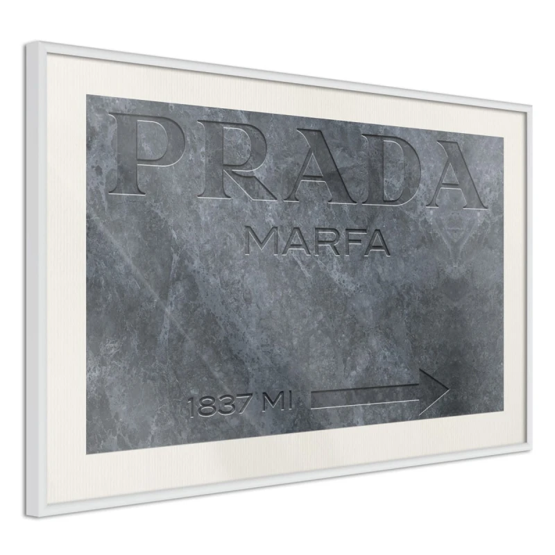 Plakat - Prada (szary)