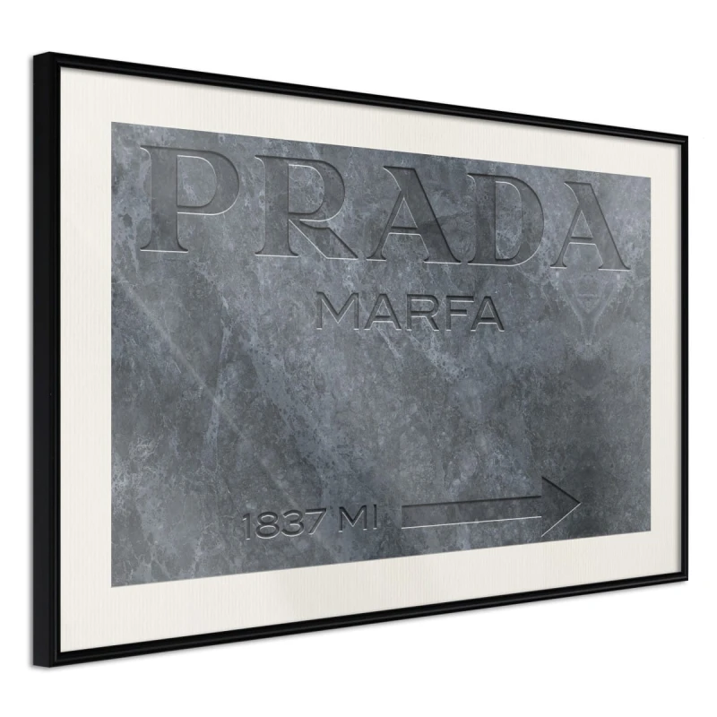 Plakat - Prada (szary)