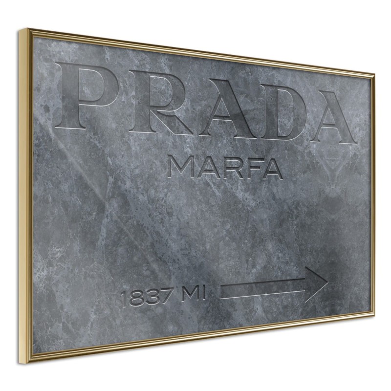 Plakat - Prada (szary)