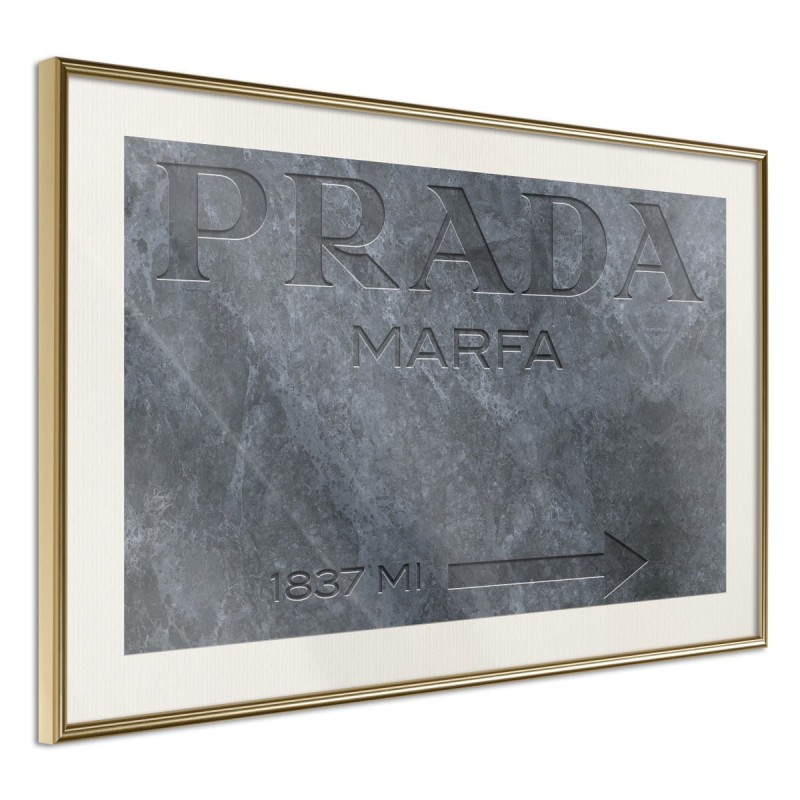 Plakat - Prada (szary)