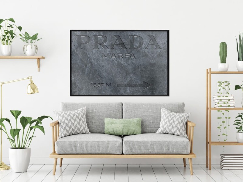 Plakat - Prada (szary)