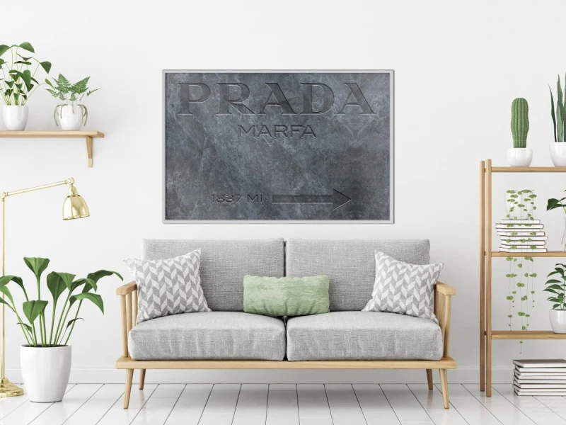 Plakat - Prada (szary)