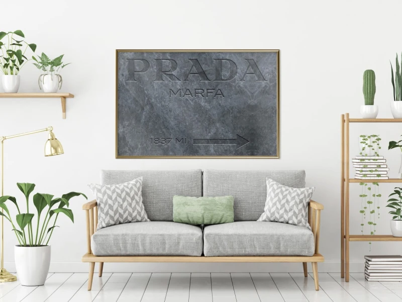 Plakat - Prada (szary)