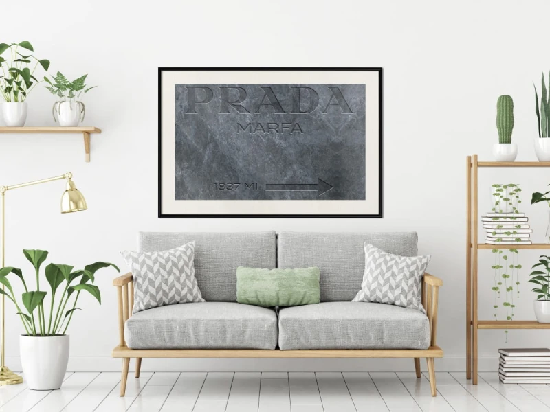Plakat - Prada (szary)