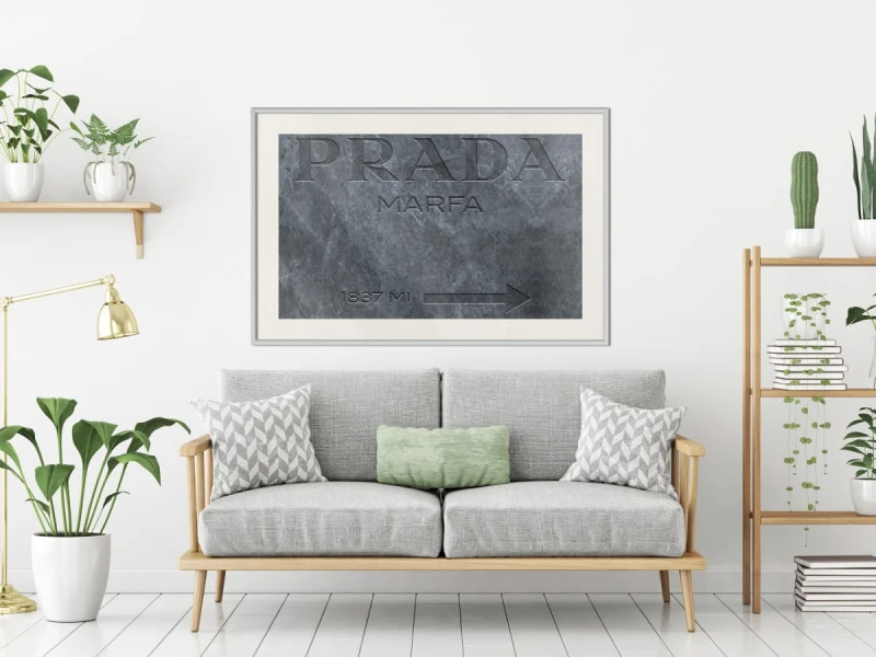 Plakat - Prada (szary)
