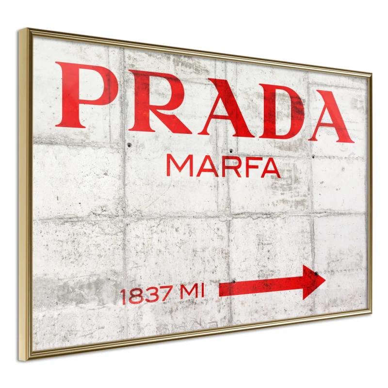 Plakat - Prada (czerwony)