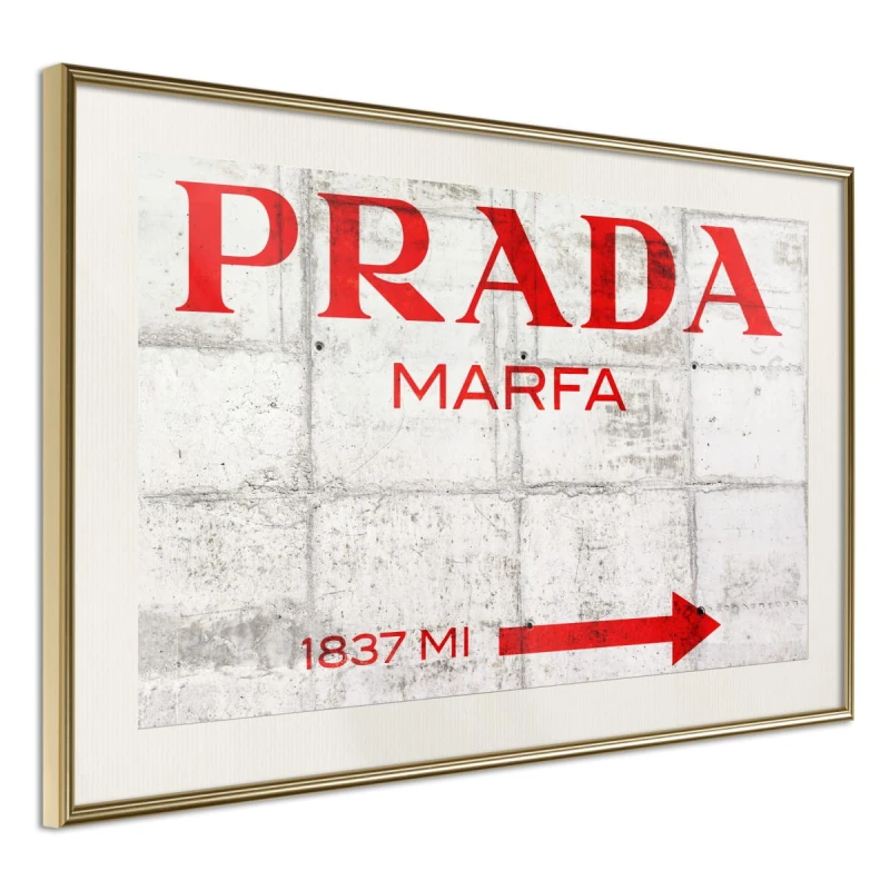 Plakat - Prada (czerwony)