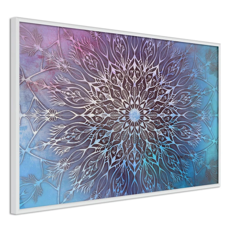 Plakat - Niebiesko-różowa mandala