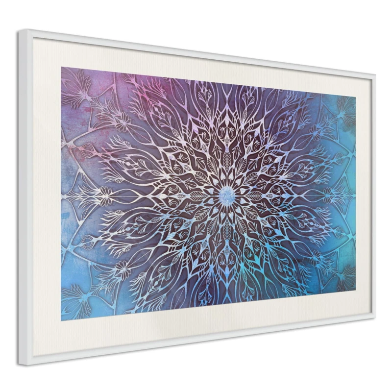 Plakat - Niebiesko-różowa mandala