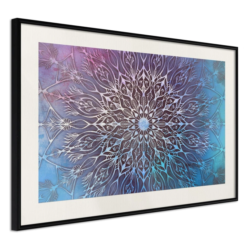 Plakat - Niebiesko-różowa mandala
