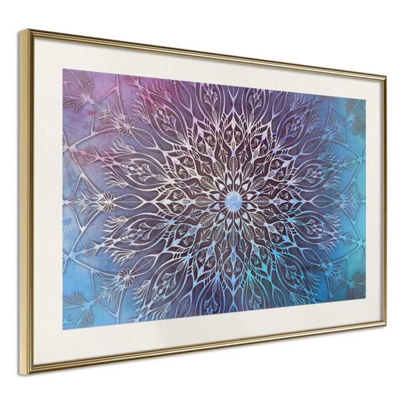 Plakat - Niebiesko-różowa mandala