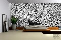 Fototapeta CZARNO BIAŁY GEPARD 295